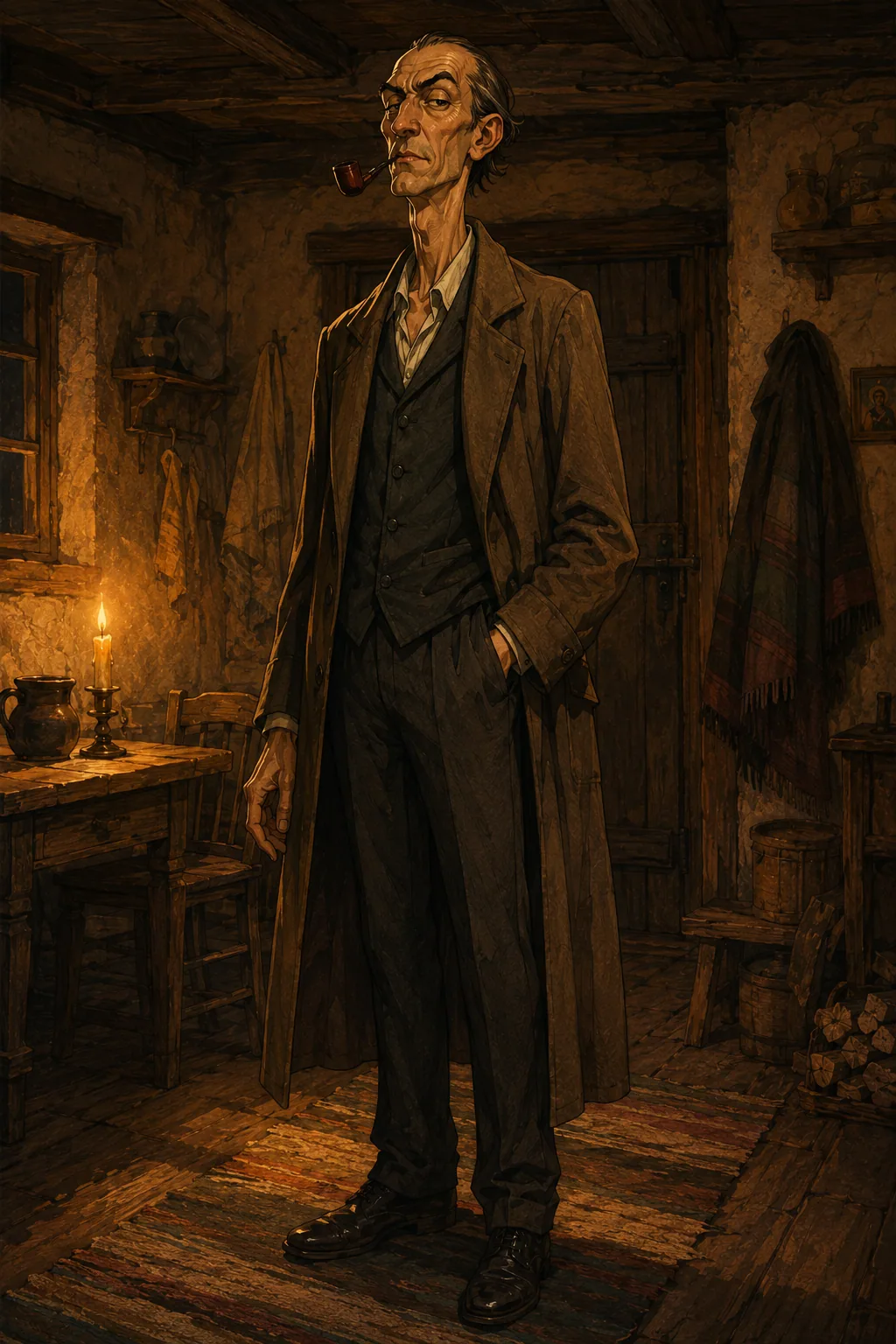 The Thin Man — mastermind of the gang, with a flying Adam's apple