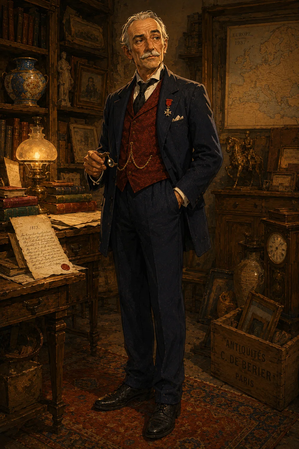 Camille de Berier — French antiquary, mysterious visitor from Paris