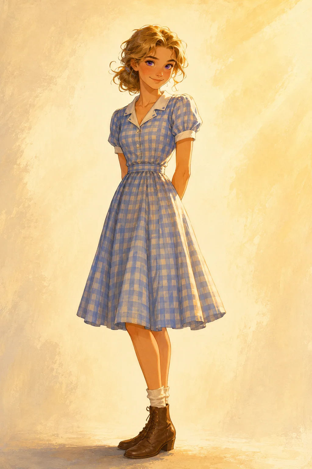 Wanda Gąsowska — Iwo's daughter with violet eyes, the professor's niece